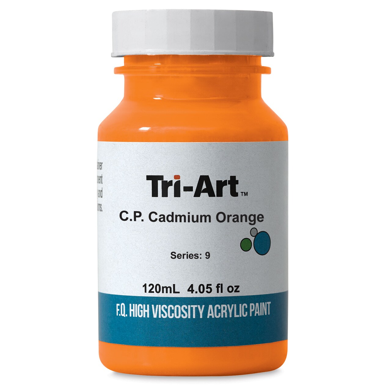 Tri-Art High Viscosity Artist Acrylic - C.P. Cadmium Orange, 120 ml jar